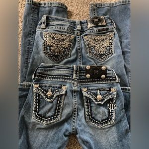 LOT OF TWO: Girls Boot Cut Miss Me Jeans Size 10